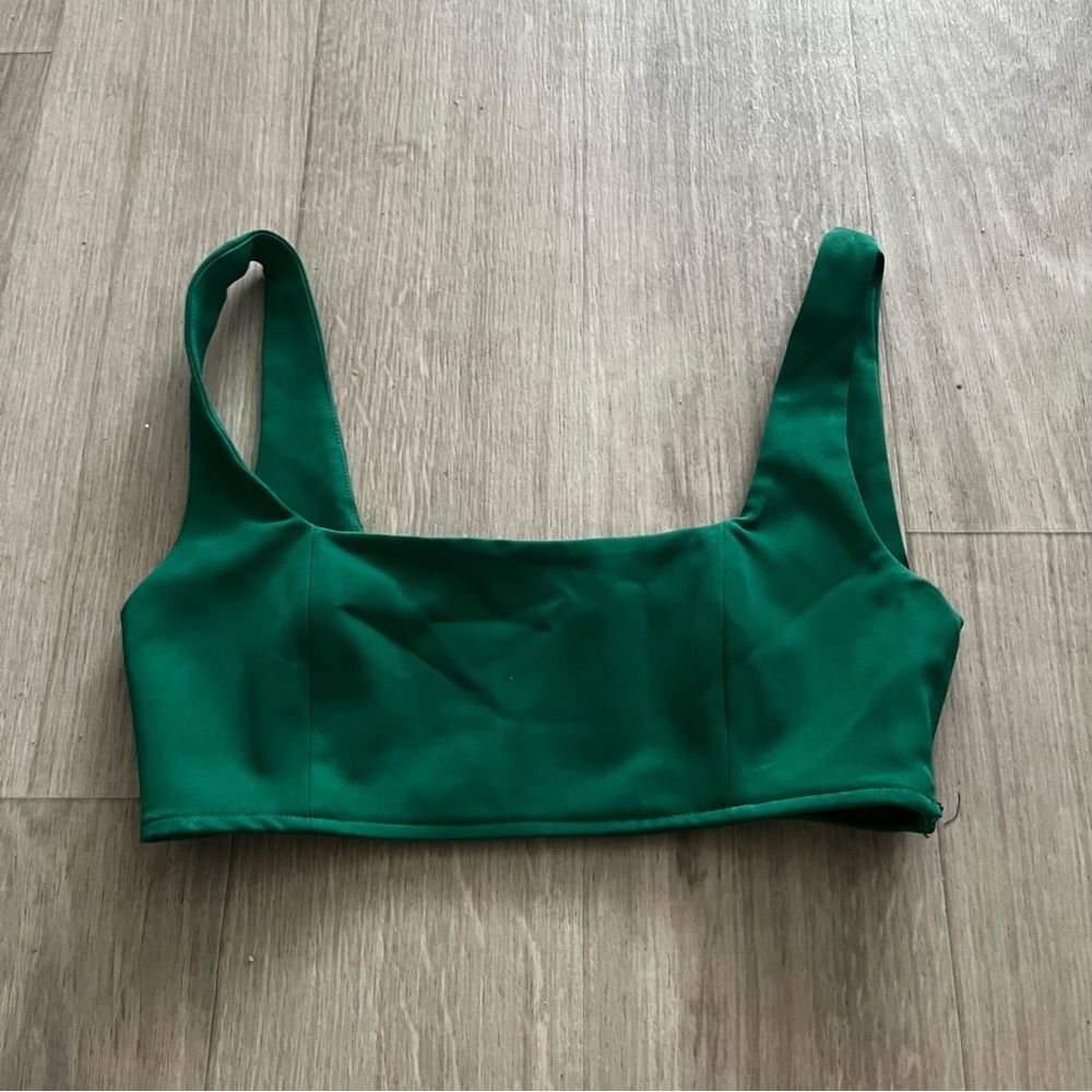 Princess polly green crop top size 4